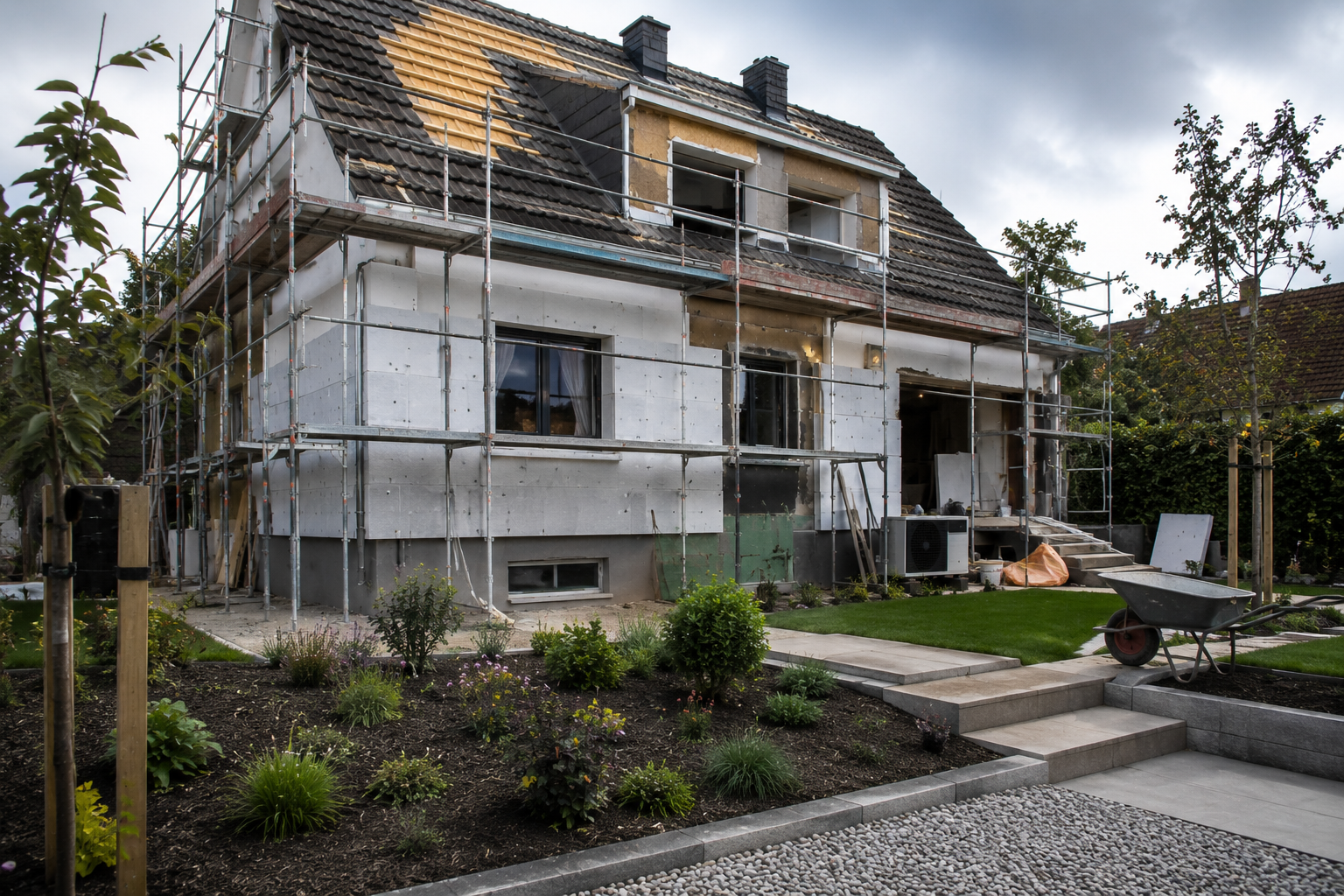 Bau außen